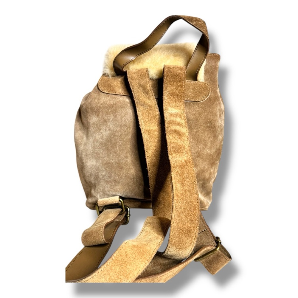 FINAL PRICE UGG Nordie shearling/sherpa & suede leather mini backpack - Picture 3 of 7